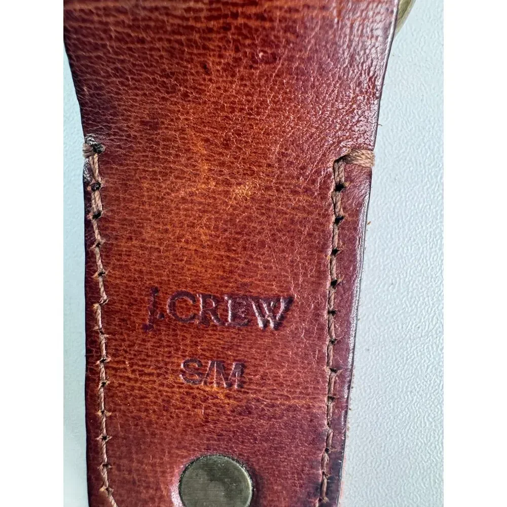 Vintage J. CREW Riveted Canvas Red/Orange Belt S/M Made USA - Picture 4 of 8